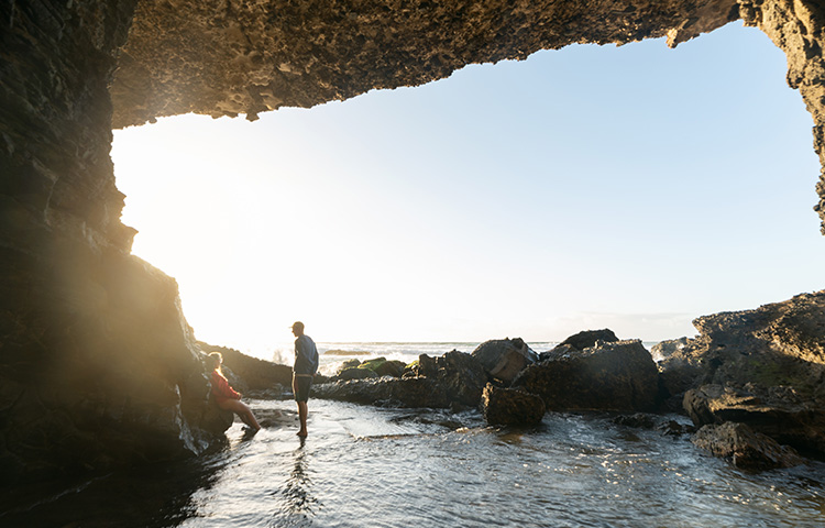 Young Couple On The Entrance Of A Ocean Cave Again 2023 11 27 05 12 40 Utc